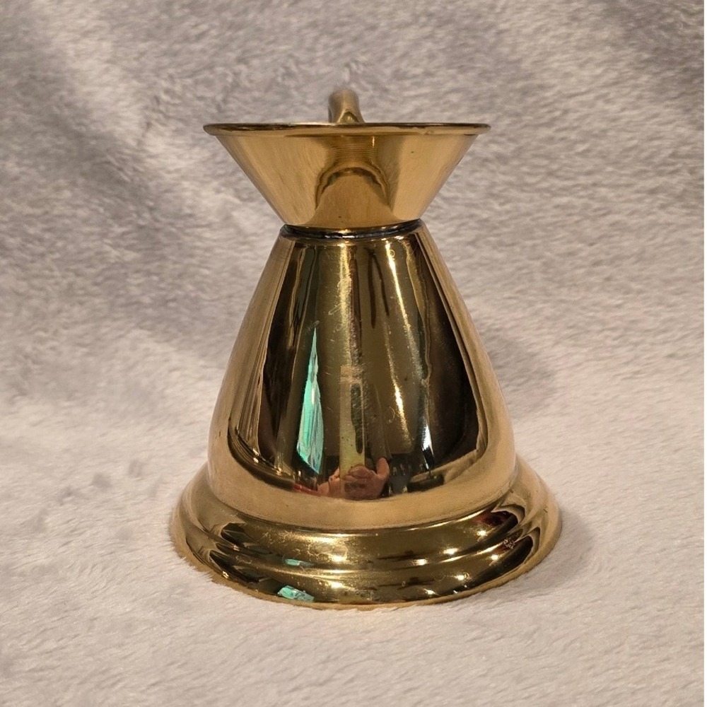 Vintage House of Global Art Solid Brass Pitcher England Decorative Gold MCM - Picture 2 of 6